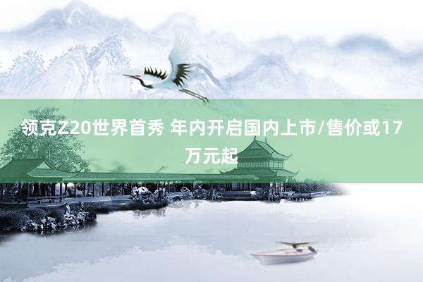 领克Z20世界首秀 年内开启国内上市/售价或17万元起