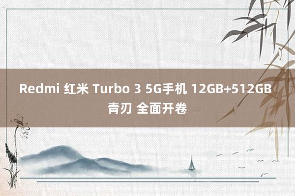 Redmi 红米 Turbo 3 5G手机 12GB+512GB 青刃 全面开卷